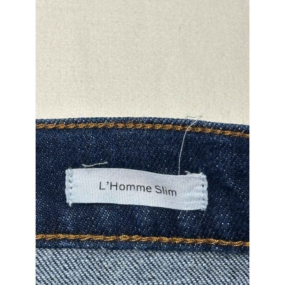 Frame LHomme Slim Jeans Mens 34X31 Baltic Dark Wash Blue Denim LMH0467 - Picture 4 of 12